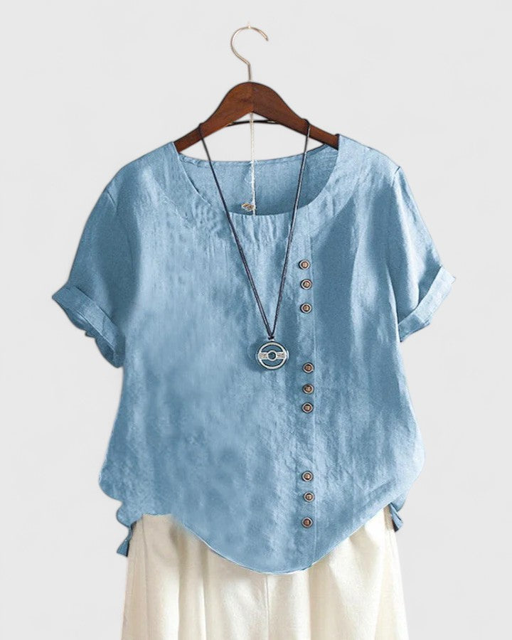 Women's Short Sleeve Blouse - Comfortable & Versatile Everyday