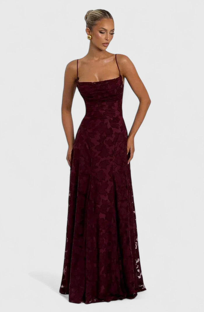 Women's Cowl Neck Maxi Dress - Elegant & Effortless