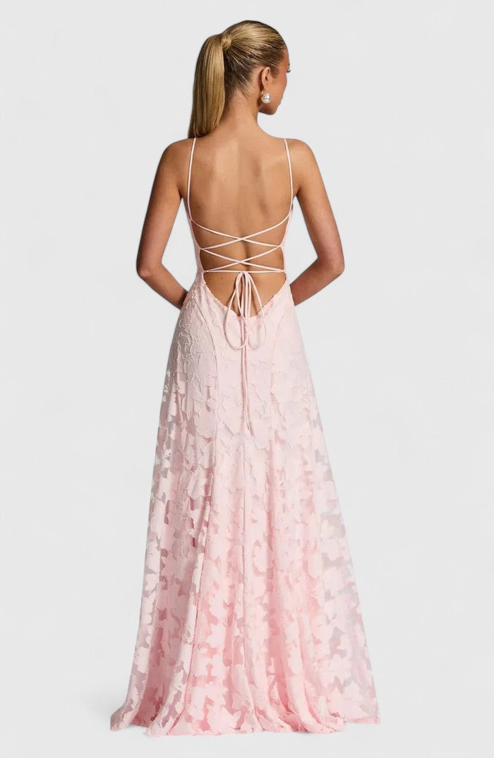Women's Elegant Cowl Neck Maxi Dress - Wedding Guest