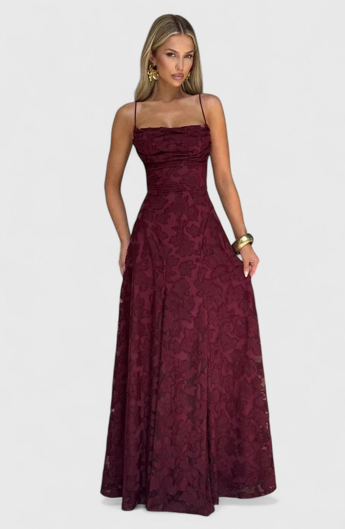 Women's Cowl Neck Maxi Dress - Elegant & Effortless