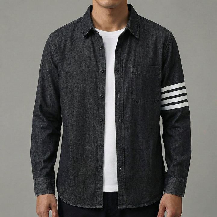 Men's Denim Shirt – Lightweight Cotton Western Shirt – view 6