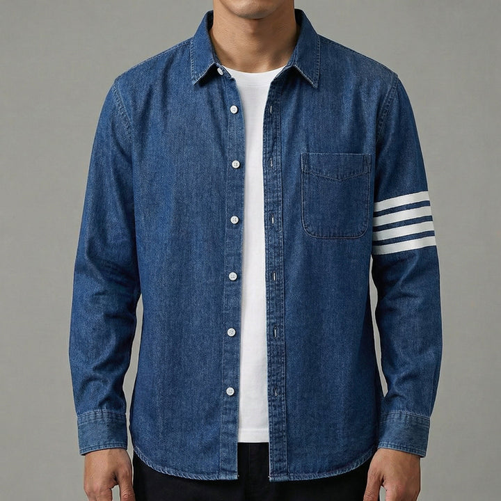 Men's Denim Shirt – Lightweight Cotton Western Shirt – view 7