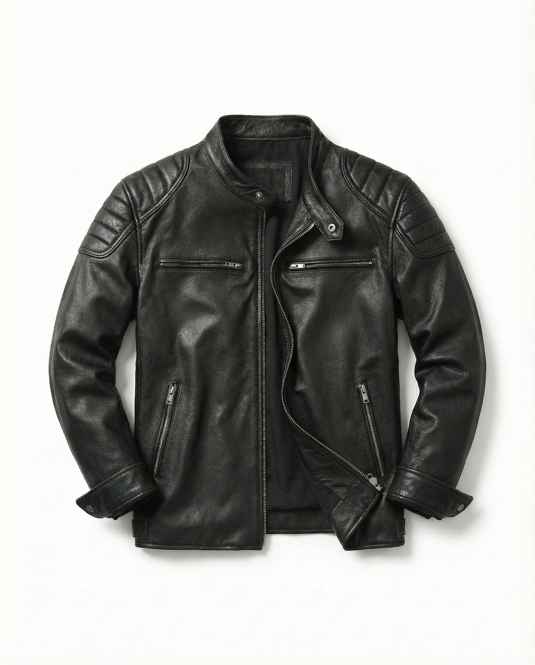 Men's Leather Moto Jacket - Full-Grain Biker Outerwear – view 8