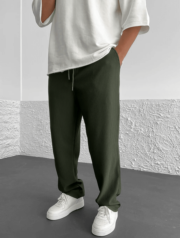 Men's Finn Ribbed Knit Joggers – Relaxed Fit Casual Trousers