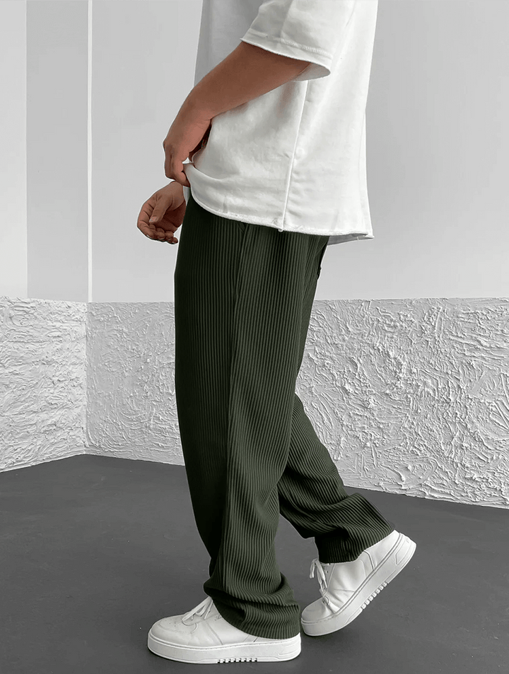 Men's Finn Ribbed Knit Joggers – Relaxed Fit Casual Trousers – view 4
