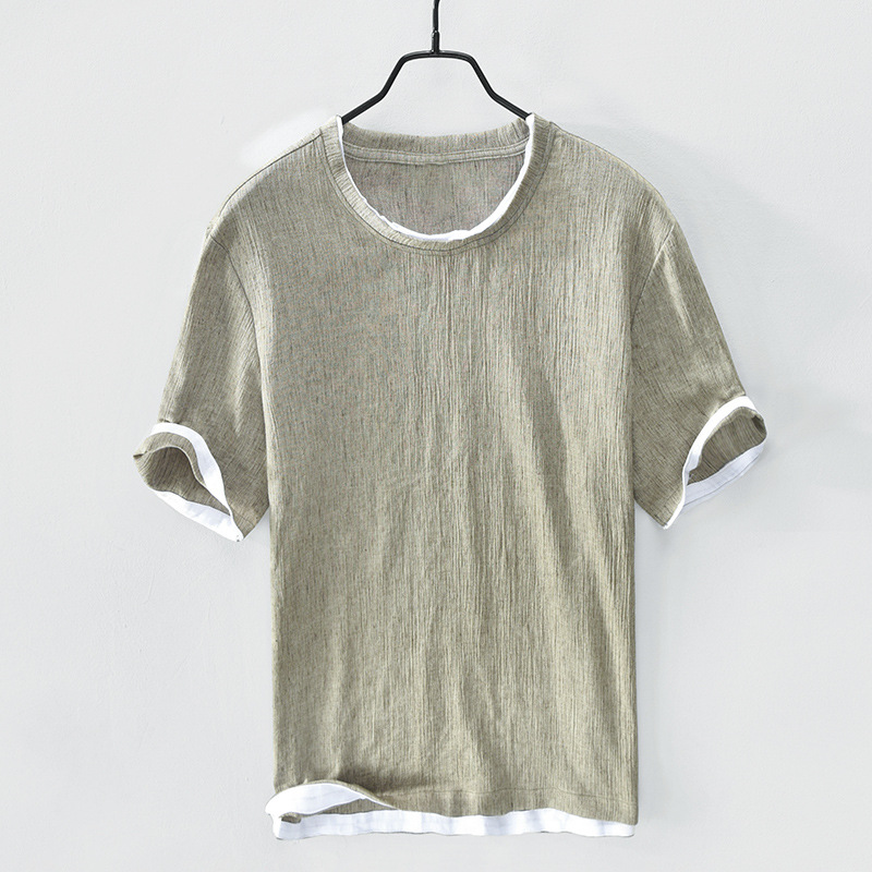 Men's Cotton Linen Shirt – Lightweight Breathable Button-Down – view 6