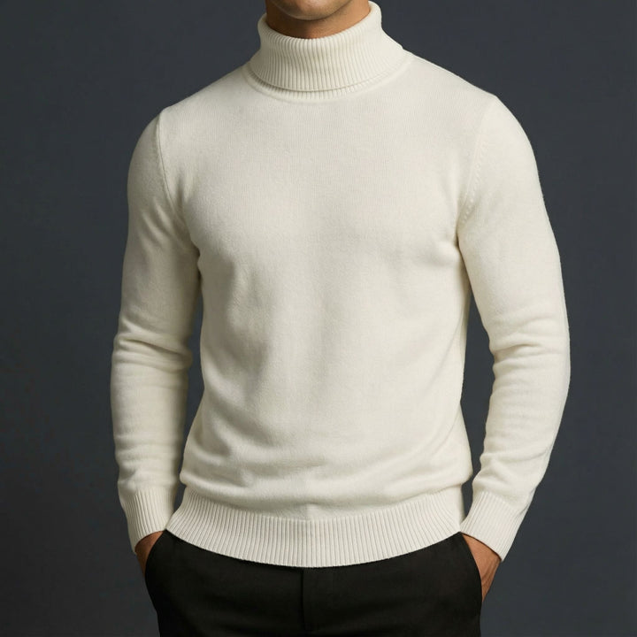 Men's Merino Wool Turtleneck Jumper – Warm Winter Knit – view 2