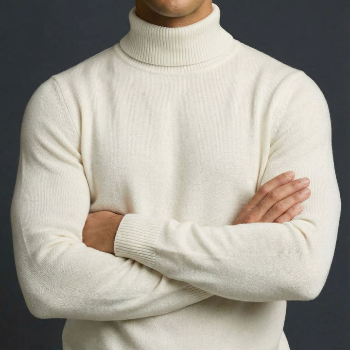 Men's Merino Wool Turtleneck Jumper – Warm Winter Knit – view 3