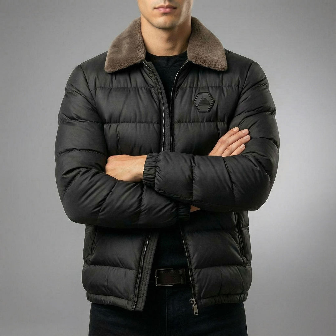 Men's Down Jacket – Fleece-Collar Padded Winter Coat – view 4