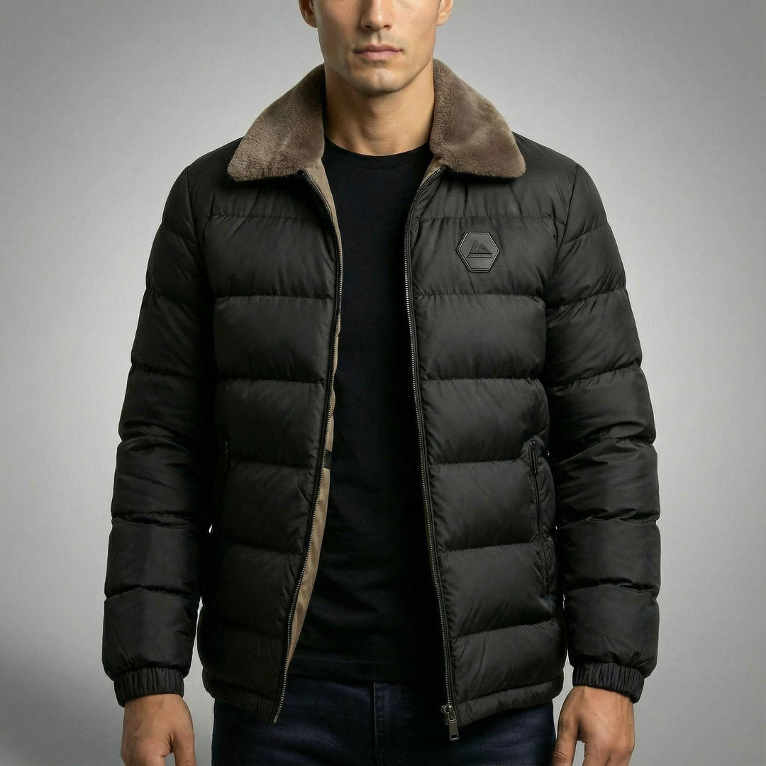 Men's Down Jacket – Fleece-Collar Padded Winter Coat – view 2