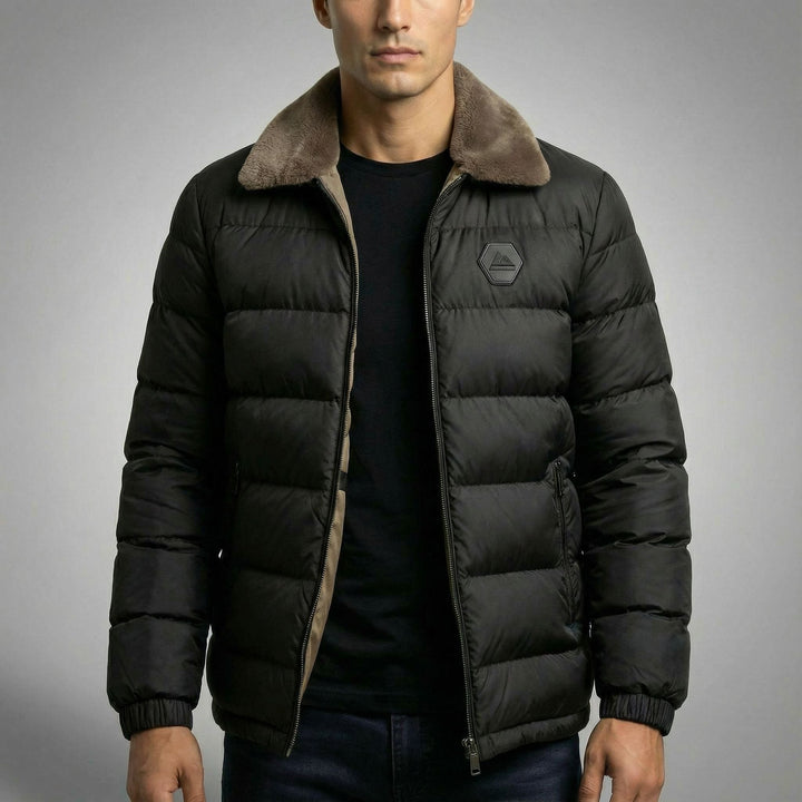 Men's Down Jacket – Fleece-Collar Padded Winter Coat – view 2