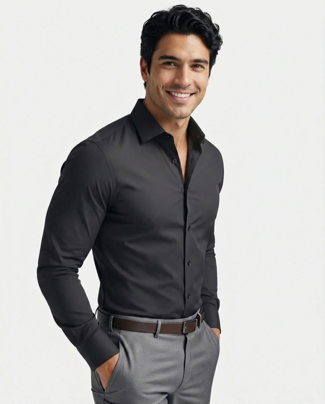 Men's Stretch Dress Shirt – Wrinkle-Resistant Office Shirt – view 4