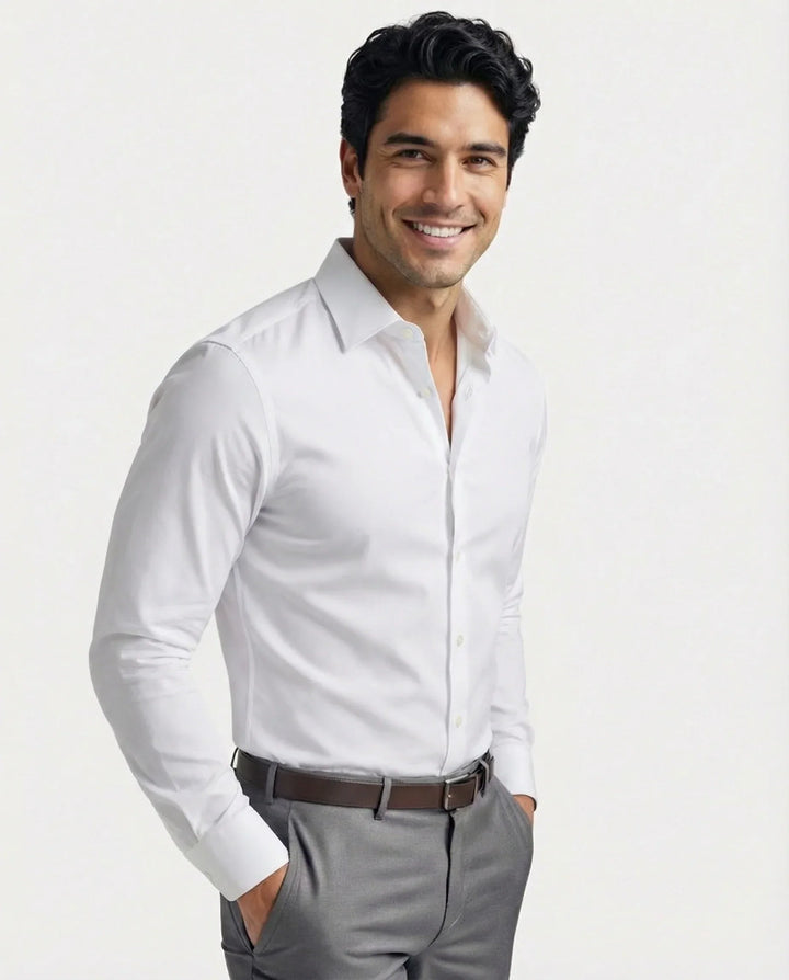 Men's Stretch Dress Shirt – Wrinkle-Resistant Office Shirt