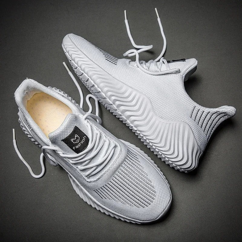 Men's Knit Trainers – Breathable Cushioned Everyday Sneakers – view 4