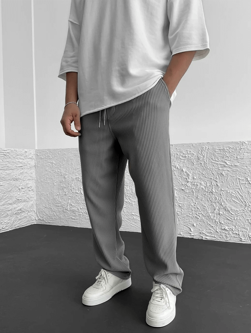 Men's Finn Ribbed Knit Joggers – Relaxed Fit Casual Trousers