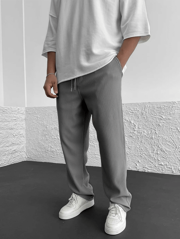 Men's Finn Ribbed Knit Joggers – Relaxed Fit Casual Trousers