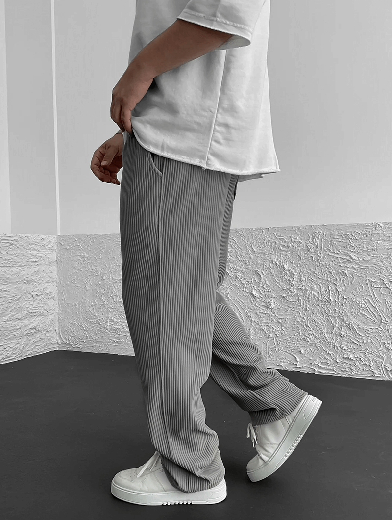 Men's Finn Ribbed Knit Joggers – Relaxed Fit Casual Trousers