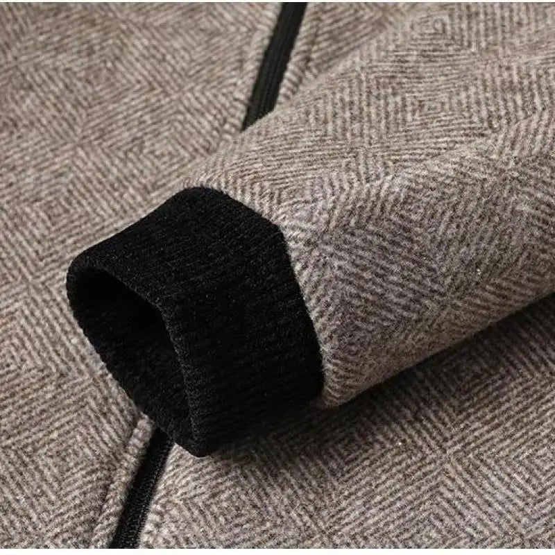 Men's Wool Herringbone Blazer – Smart Tailored Layering Jacket – view 5