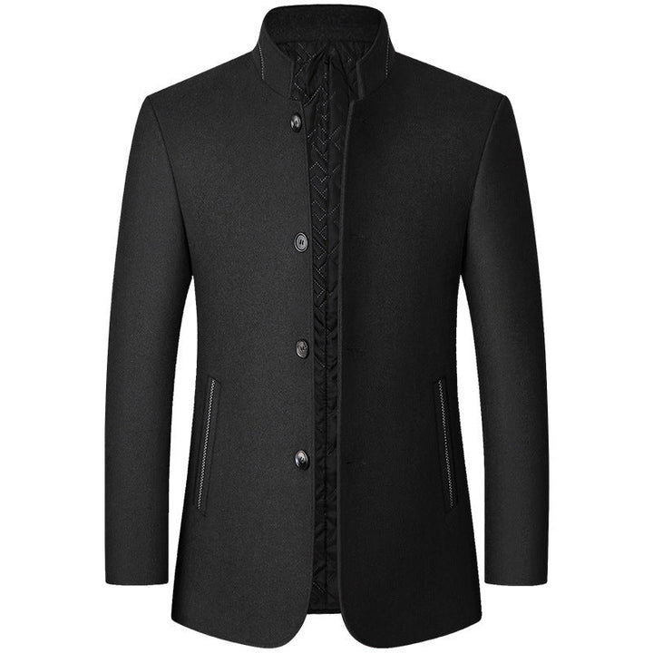 Men's Wool-Blend Overcoat – Quilted Warm Winter Coat – view 6
