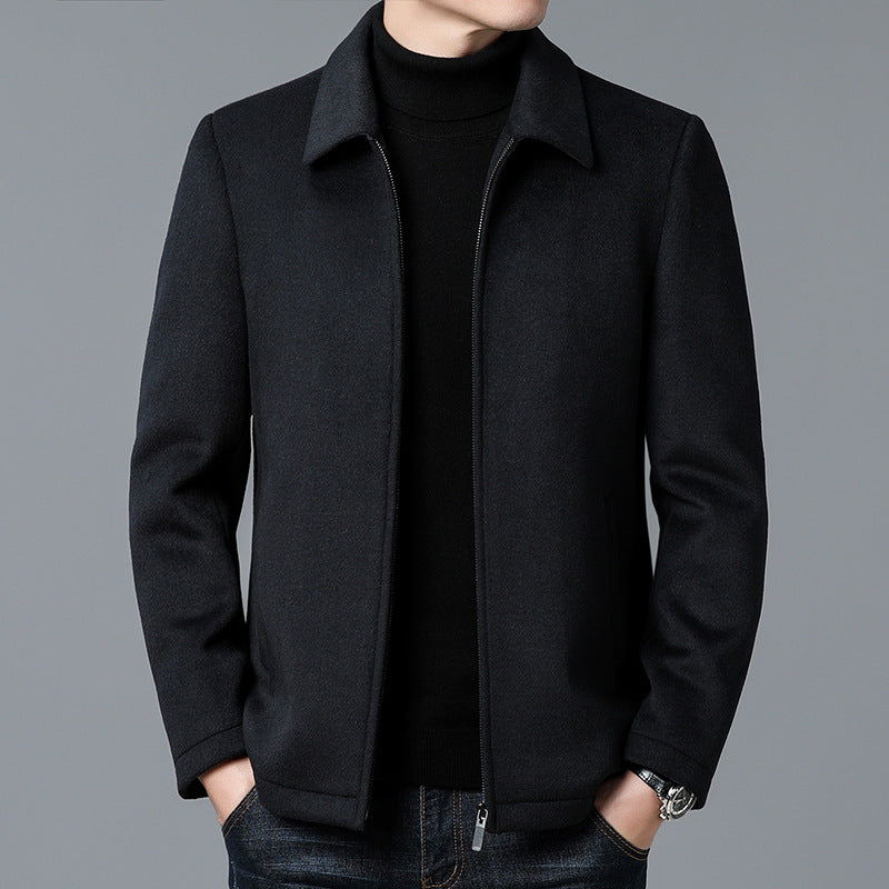 Men's Wool-Blend Jacket – Lined Zip-Up Layer for City & Travel – view 2