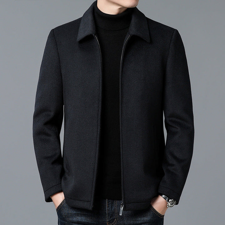 Men's Wool-Blend Jacket – Lined Zip-Up Layer for City & Travel – view 2