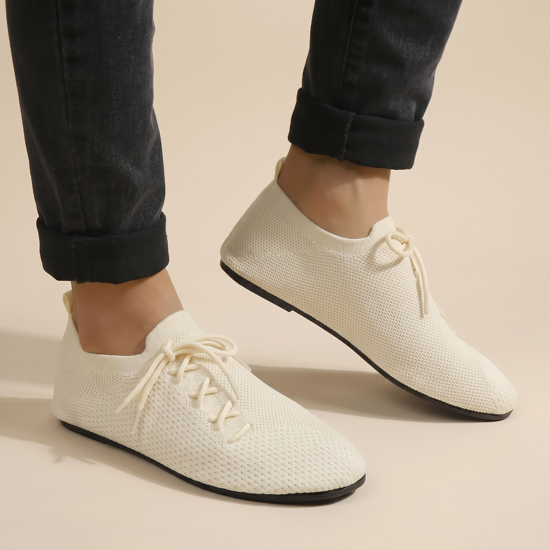 Men's Knit Trainers – AirMesh Lightweight Breathable Everyday – Beige