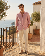 Men's Seersucker Shirt – Lightweight Short-Sleeve Summer Shirt
