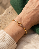 Women's Gold Knot Cuff Bracelet – Waterproof Stainless Steel