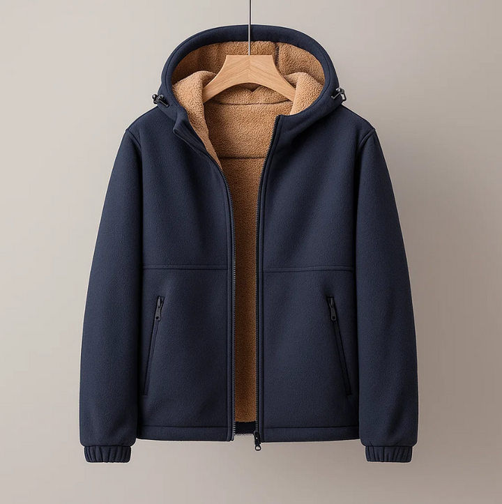 Men's Wool-Blend Hoodie – Sherpa-Lined Full-Zip for Cold Days – view 3