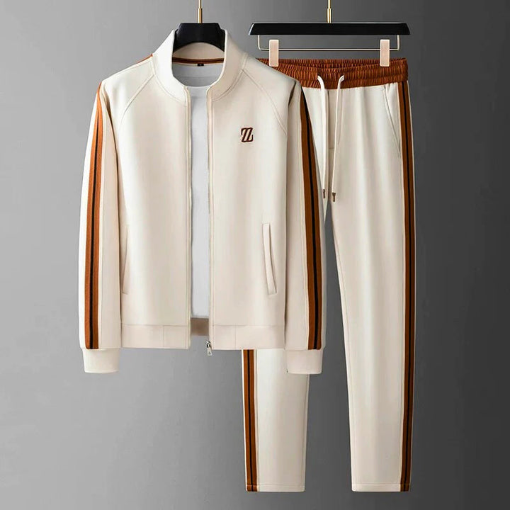 Men's Funnel Neck Tracksuit – Zip Jacket & Drawstring Trousers – view 2