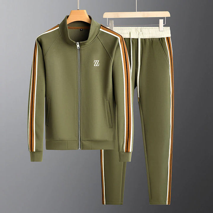Men's Funnel Neck Tracksuit – Zip Jacket & Drawstring Trousers – view 6