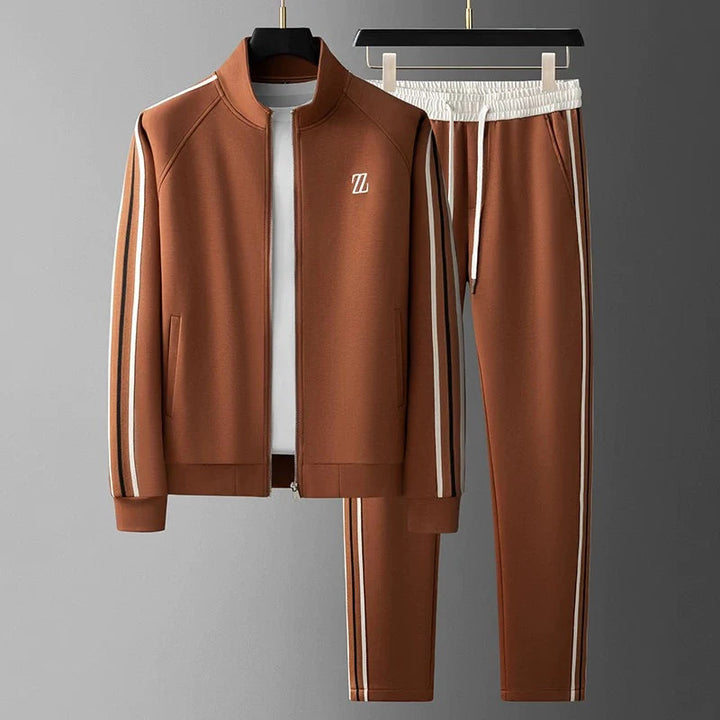 Men's Funnel Neck Tracksuit – Zip Jacket & Drawstring Trousers – view 8