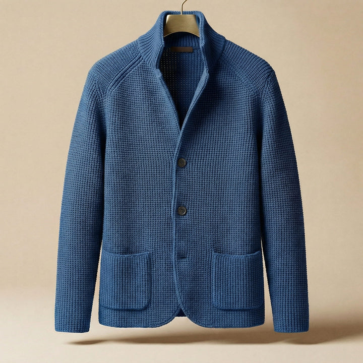 Men's Knit Cardigan – Button-Front Tailored Layering Jumper – view 3