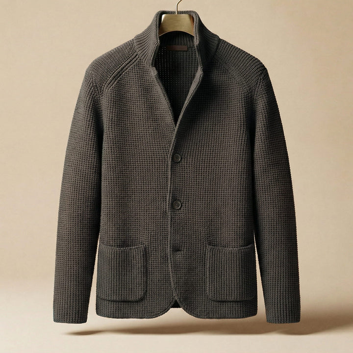 Men's Knit Cardigan – Button-Front Tailored Layering Jumper – view 5