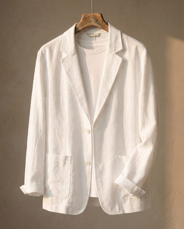 Men's Linen Blazer – Unstructured Summer Tailoring – view 3