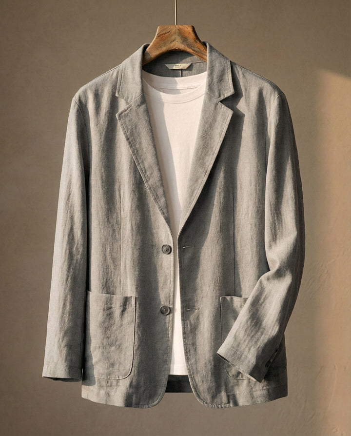 Men's Linen Blazer – Unstructured Summer Tailoring – view 5