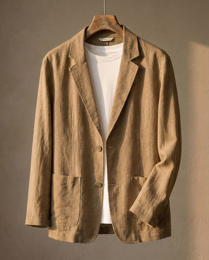 Men's Linen Blazer – Unstructured Summer Tailoring – view 4