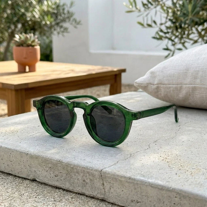 Trieste Round Sunglasses – Keyhole Bridge – UV400 Tinted Lenses – view 11
