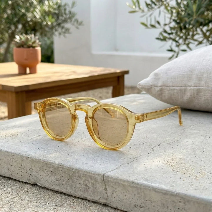 Trieste Round Sunglasses – Keyhole Bridge – UV400 Tinted Lenses – view 10