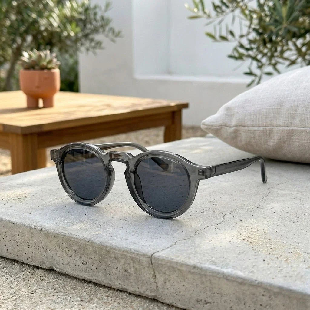 Trieste Round Sunglasses – Keyhole Bridge – UV400 Tinted Lenses – view 12