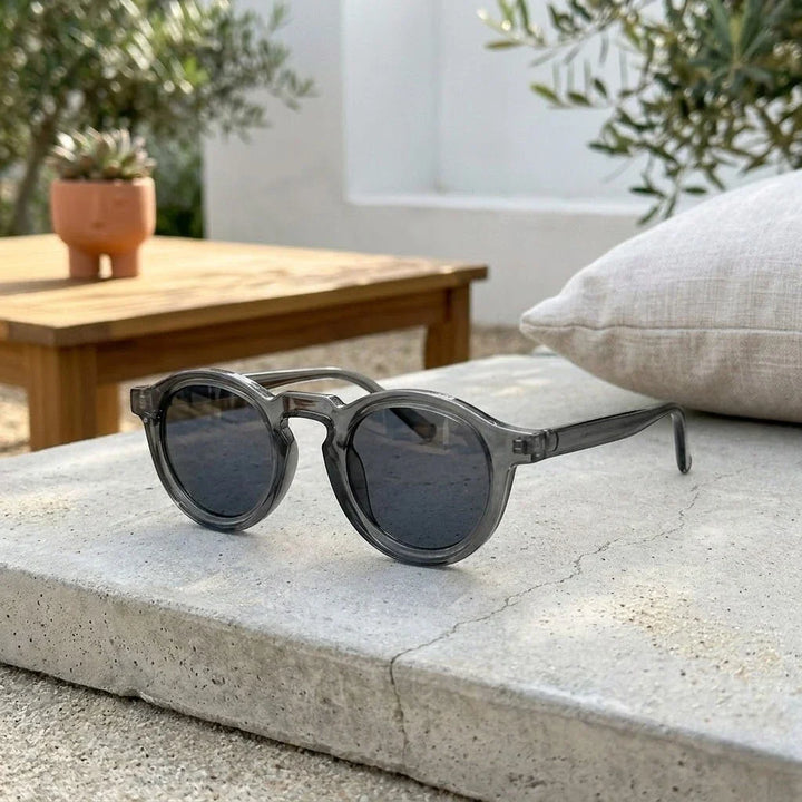 Trieste Round Sunglasses – Keyhole Bridge – UV400 Tinted Lenses – view 12