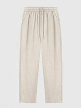 Men's Cotton-Linen Lounge Trousers – Relaxed Drawstring Comfort