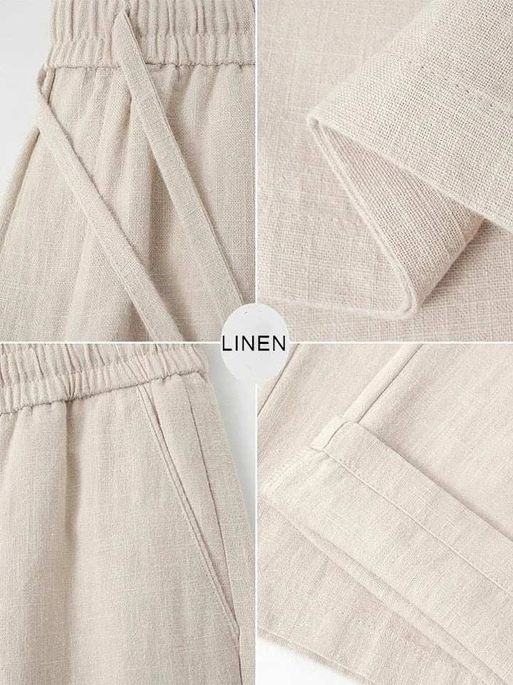 Men's Cotton-Linen Lounge Trousers – Relaxed Drawstring Comfort – view 7