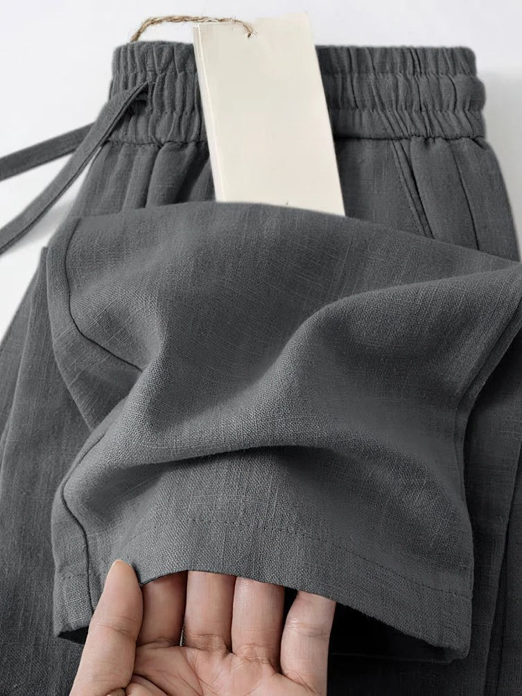 Men's Cotton-Linen Lounge Trousers – Relaxed Drawstring Comfort – view 5