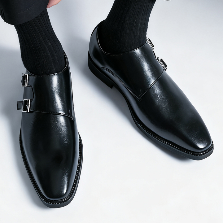 Men's Leather Monk Strap Loafers – Smart Casual Dress Shoes – view 8