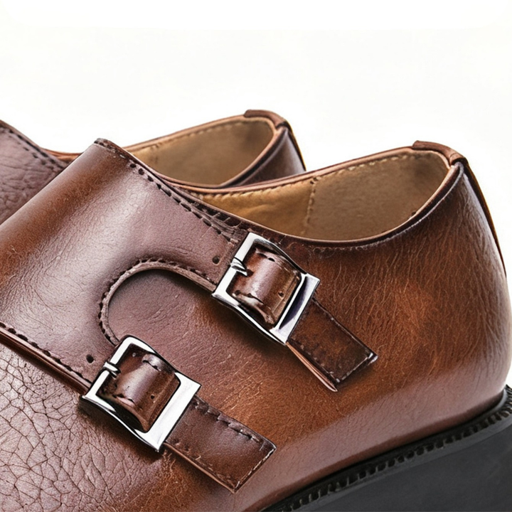 Men's Leather Monk Strap Loafers – Smart Casual Dress Shoes – view 5