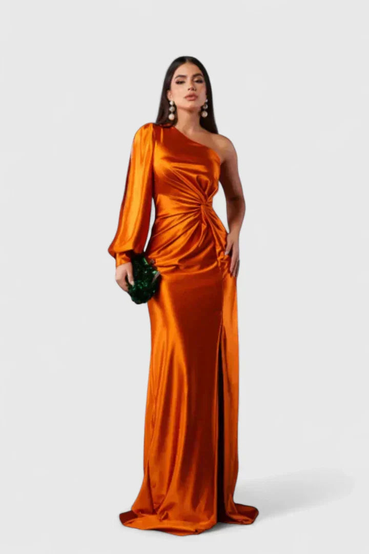Women's One-Shoulder Maxi Dress – Effortless Elegance for Events