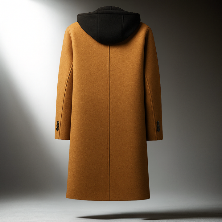 Men's Wool Blend Overcoat – Hooded Insert City Coat – view 3