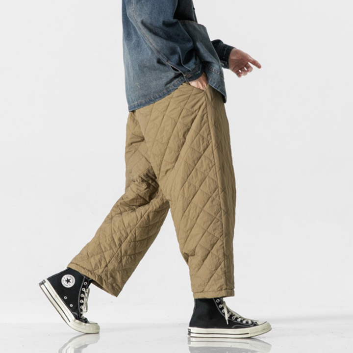 Men's Quilted Nylon Trousers – Lightweight Wide-Leg Warmth – view 3