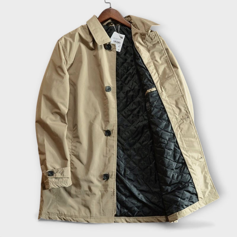Men's Technical Cotton Trench Coat – Versatile City Layer – view 6